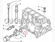 Прокладка масляного теплообменника Fiat Ducato 230 (1994-2002) 1.9D (1905), 9564428480, 110424